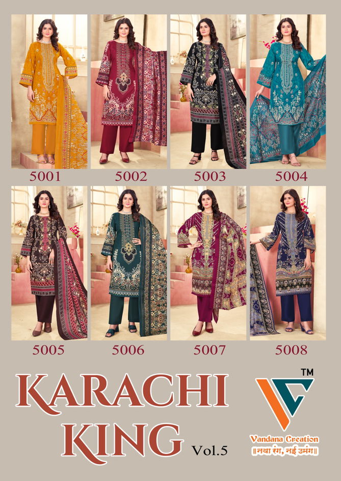 Karachi King Vol 5 By Vandana C Cotton Dress Material Wholesale Price In Surat
